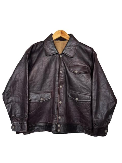 Other Designers Vintage 60s/70s Type A2 Brown Leather Jacket