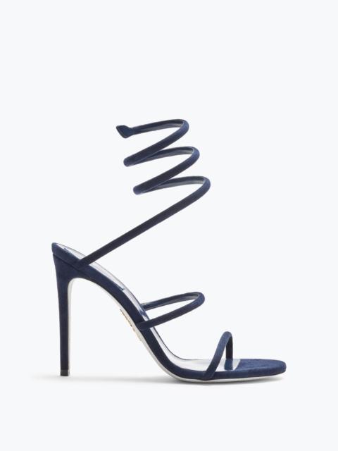 RENE CAOVILLA Cleo Blue Suede Sandal 105