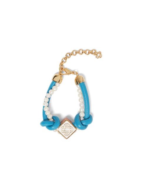 CASABLANCA Blue Knotted Pearl Bracelet | Casablanca Paris