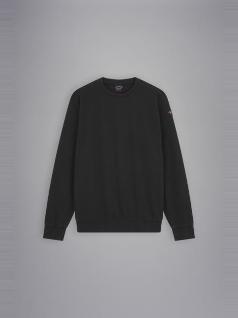 Paul & Shark COTTON SWEATSHIRT WITH ICONIC BADGE