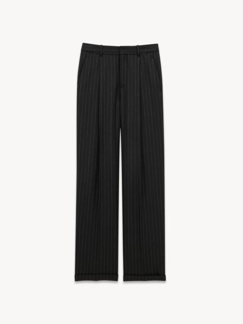 90'S PANTS IN STRIPED WOOL GABARDINE