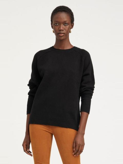 SPRWMN BLACK CASHMERE BOYFRIEND SWEATER