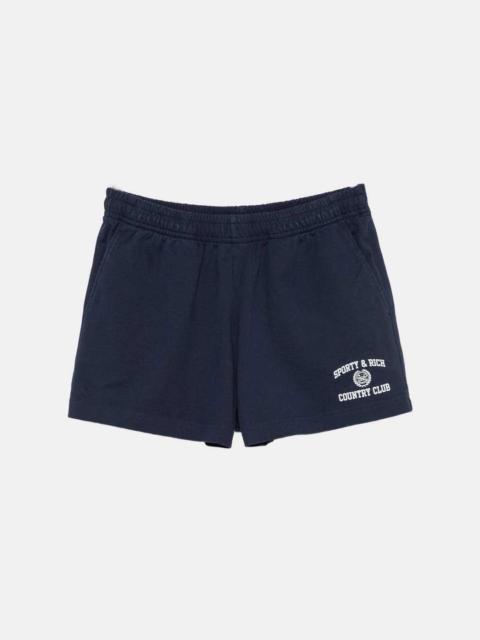 Sporty & Rich SH03776218BL106-3902 VARSITY CREST DISCO SHORT