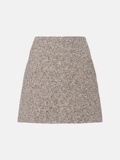 BLAZÉ MILANO Coci linen-blend tweed miniskirt