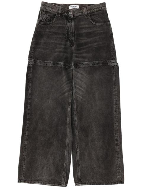 THE ATTICO "LONG" JEANS WITH CUT-OUT DETAIL