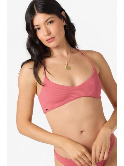 O'Neill Saltwater Solids Rib Huntington Bralette Top