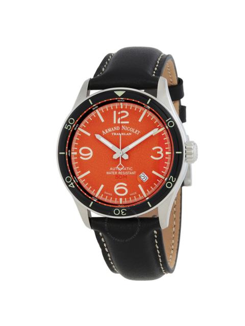 Other Designers Armand Nicolet M2H Automatic Orange Dial Men's Watch A740HNA-OR-P140NR2