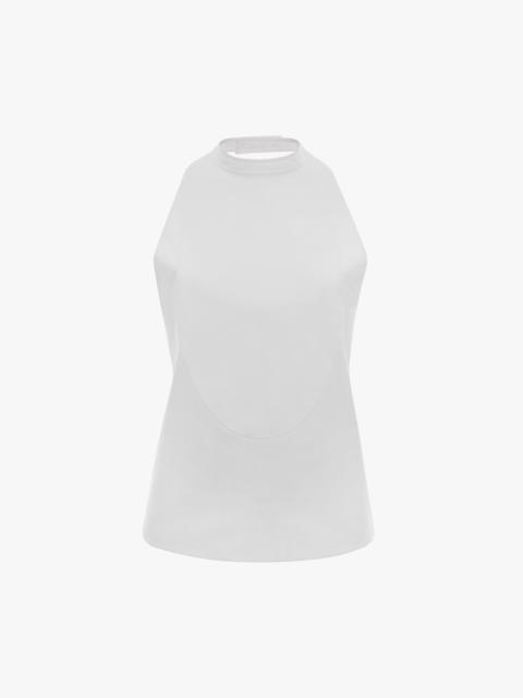 Victoria Beckham Backless Bib Top In White