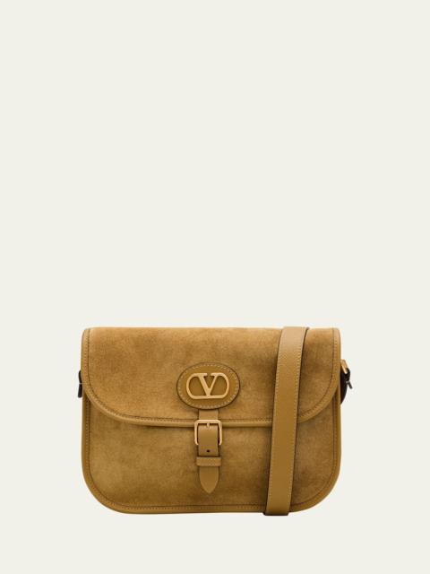 Valentino Men's Suede Crossbody Bag
