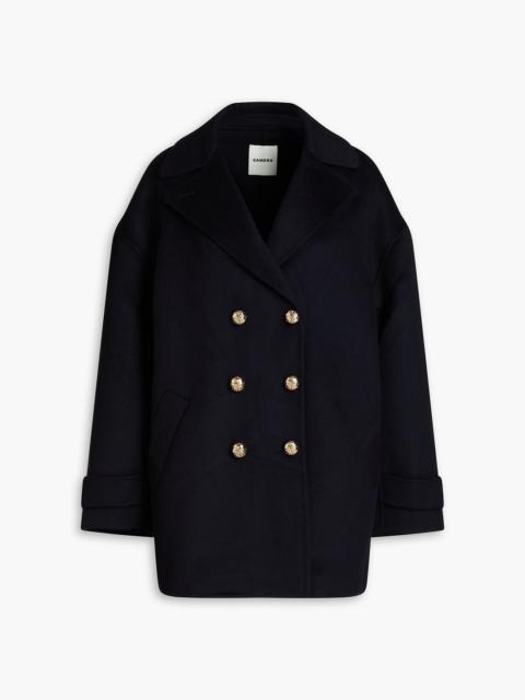 Sandro Double-breasted wool-felt coat