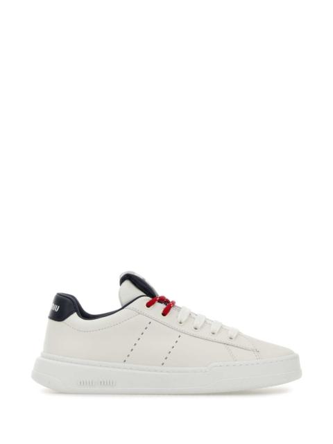 Miu Miu Miu Miu Women White Leather Sneakers