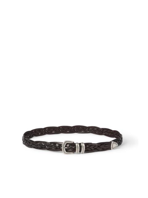 Brunello Cucinelli Brunello Cucinelli Braided calfskin belt in Brown at Nordstrom