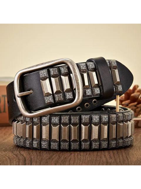 Genuine Leather - Heavy Metal Rivet Leather Belt