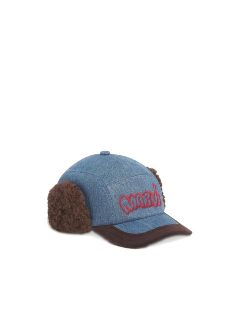 Marni denim ear-flap baseball cap