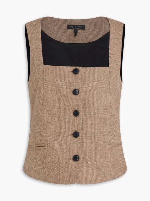 rag & bone Mariana Prince of Wales checked wool-blend vest