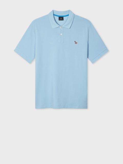 Paul Smith Light Blue Organic Cotton Zebra Polo Shirt