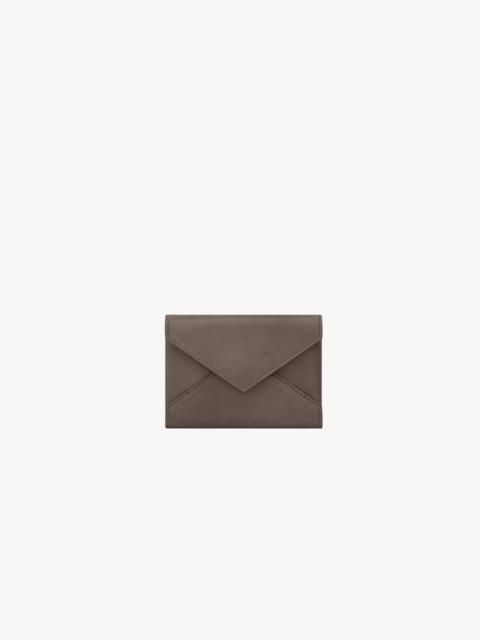 SAINT LAURENT LETTER CARD CASE IN LEATHER
