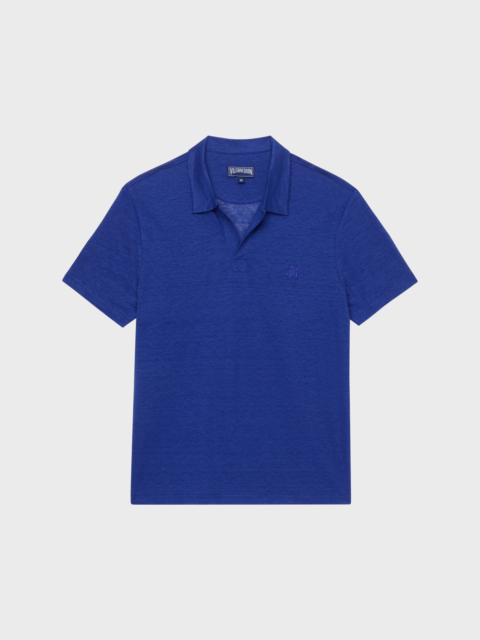 Vilebrequin Men Linen Jersey Polo Solid