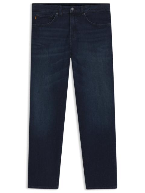 BOSS MAINE REGULAR-FIT JEANS IN DARK-BLUE COMFORT-STRETCH DENIM