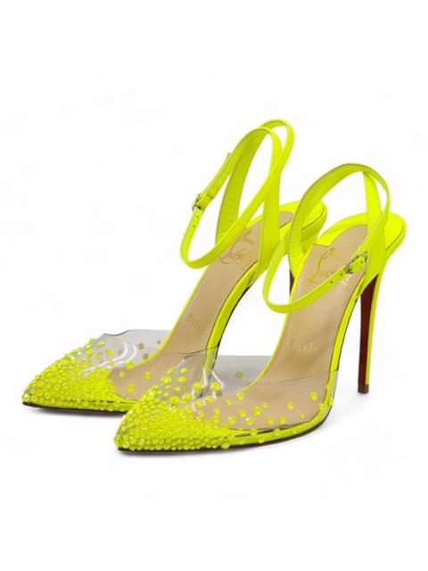Christian Louboutin Christian Louboutin Spikaqueen Crystal Pumps 100MM - Leather - Yellow 36.5 6US