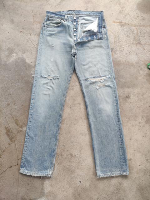 Other Designers Japanese Brand - Vintage Japanese Button Jean Distressed Faded Denim