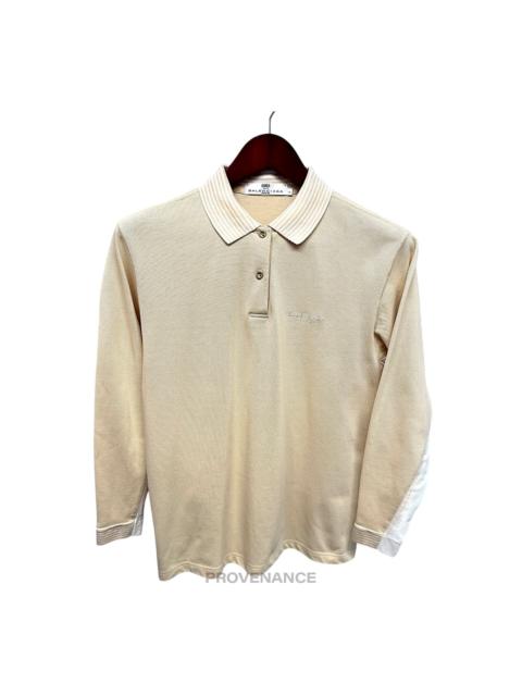 BALENCIAGA Balenciaga Golf Long Sleeve Polo Shirt - Sand L