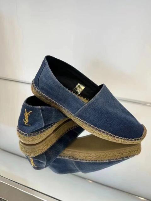 SAINT LAURENT Saint Laurent (YSL) New Gold-Logo Espadrilles