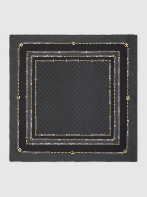 GUCCI Printed GG silk jacquard carré