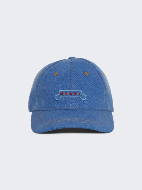 Marni Denim Baseball Cap Cobalt