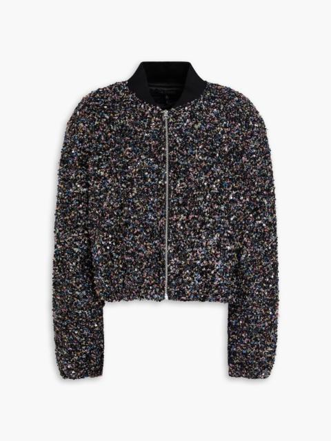 rag & bone Samira sequin-embellished bouclé bomber jacket