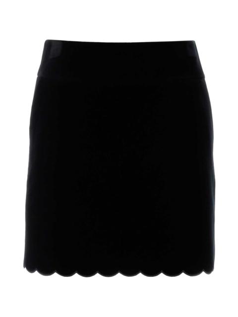 スカート CHLOE Black Velvet Mini Skirt Chloé Black Velvet Mini Skirt | italist | REVERSIBLE