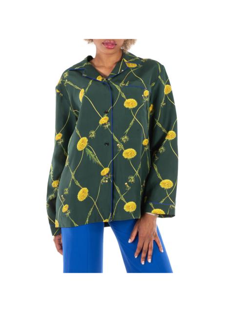 Burberry Burberry Dandelion-Print Silk Pyjama Shirt