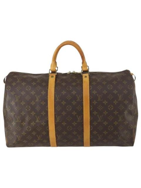 Louis Vuitton Keepall leather travel bag