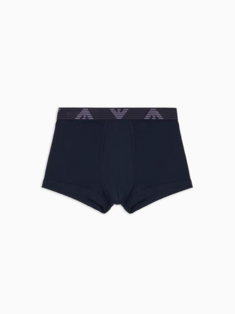 EMPORIO ARMANI ASV EAGLE LOGOBAND ORGANIC-COTTON BOXER BRIEFS