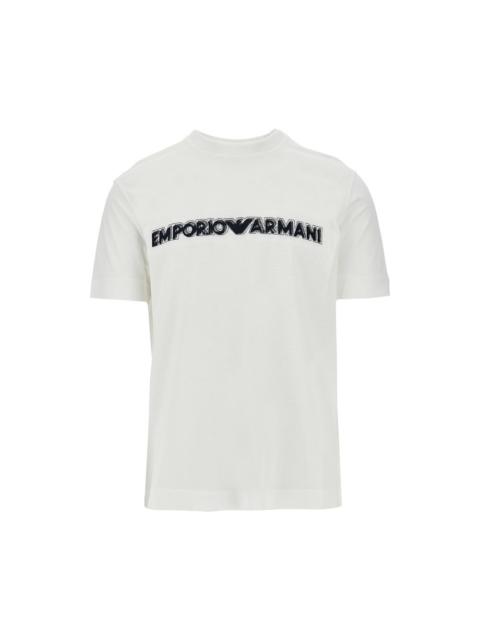 EMPORIO ARMANI 3D LOGO EMBROIDERY T-SHIRT