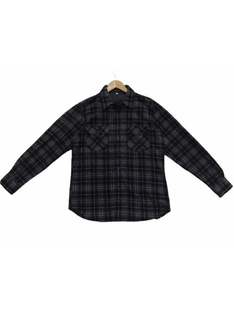 Other Designers Uniqlo tartan flannel plaid shirt polyester