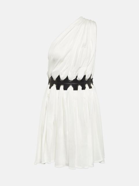 Alaïa Leather-trimmed minidress