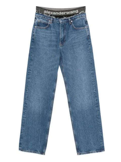 Alexander Wang logo-waistband jeans