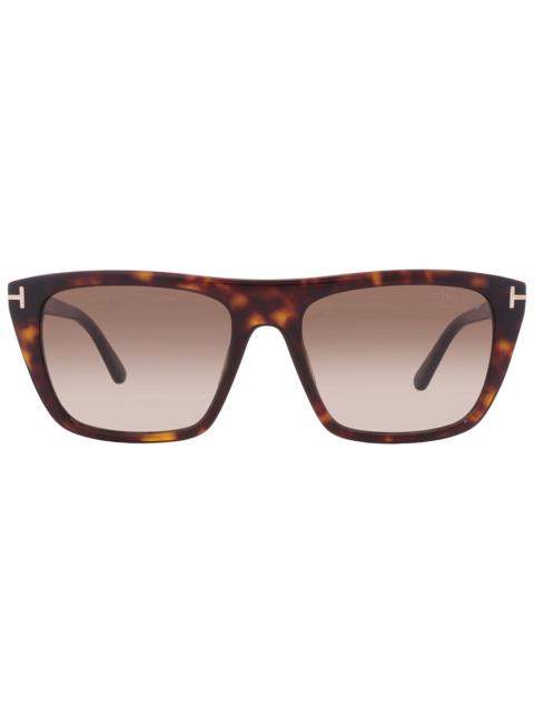 TOM FORD Tom Ford Aslan Smoke Gradient Square Men's Sunglasses FT1175 52B 56