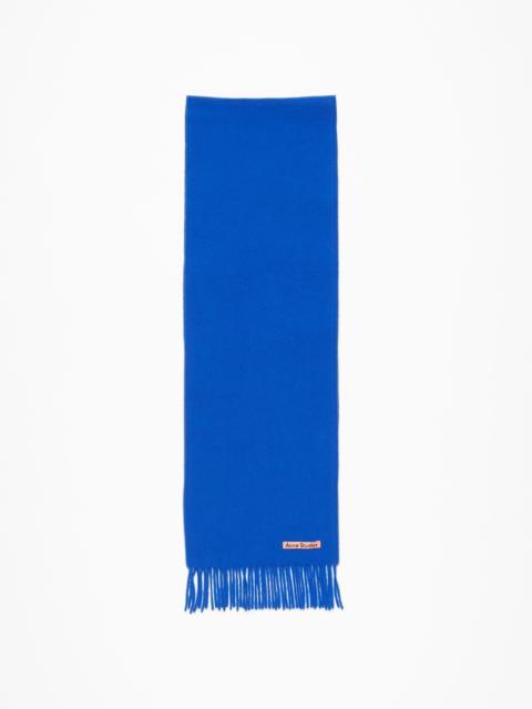 Acne Studios Fringe wool scarf - skinny - Royal blue