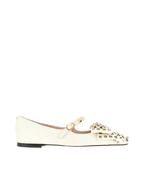 Valentino STUDDED 'BOWOW' MARY-JANE BALLET FLATS