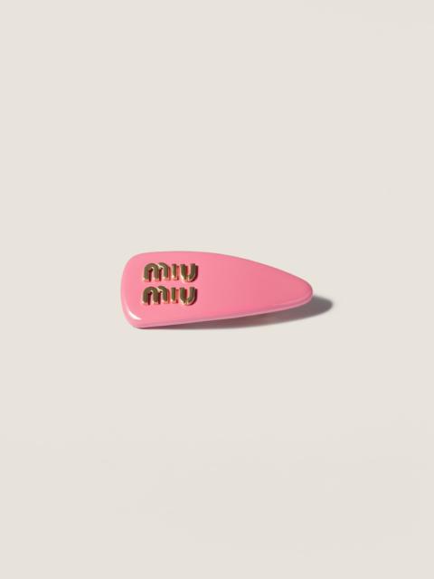Miu Miu Patent leather hair clip
