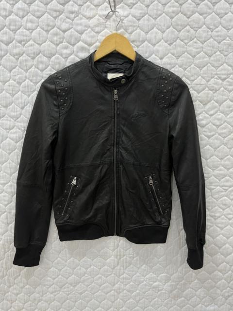 Diesel (Ffff). DIESEL SHEEP LEATHER STUDD JACKET