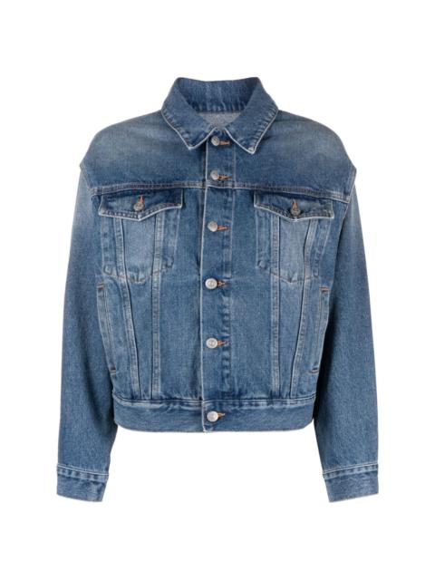 MM6 Maison Margiela logo-buttons armhole denim jacket | farfetch ...