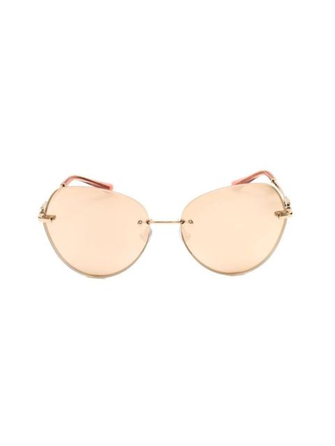 BVLGARI Bvlgari Ladies Rose Gold Tone Cat Eye Sunglasses 0BV6183-202387-1