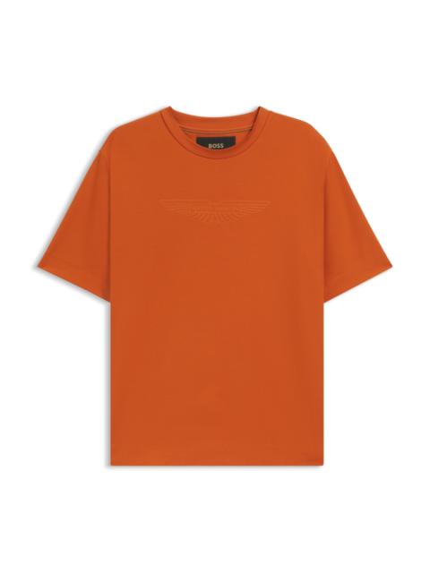 BOSS BOSS X ASTON MARTIN T-SHIRT WITH EMBOSSED LOGO