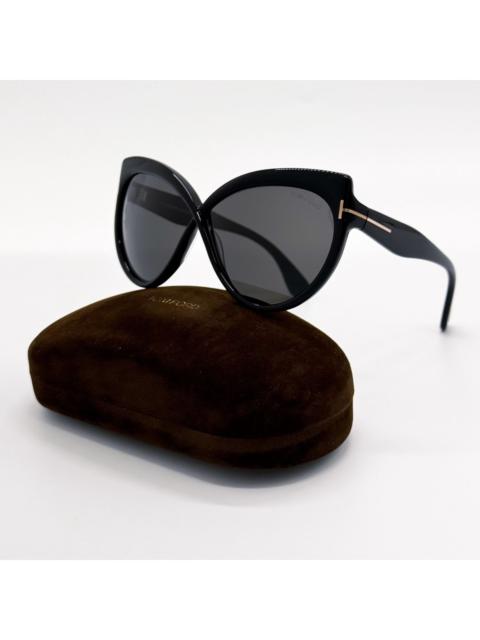 TOM FORD NEW TOM FORD BEATRICE SUNGLASSES TF1196 01A OVERSIZED FT1196