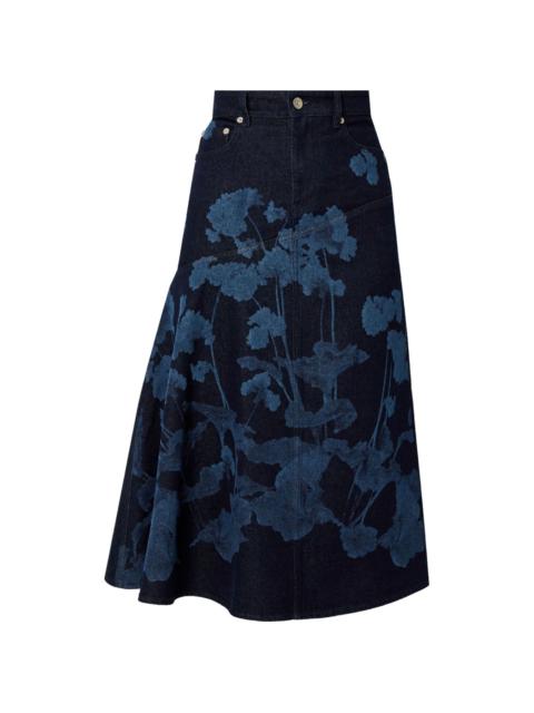 draped midi skirt