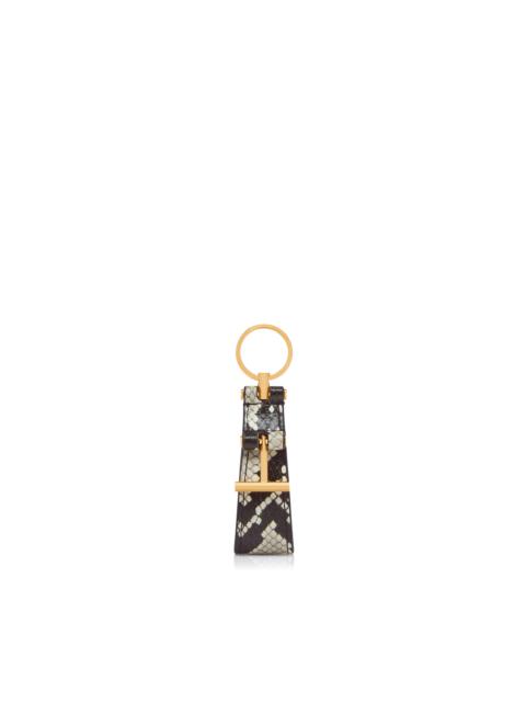 TOM FORD PRINTED PYTHON TARA KEY HOLDER