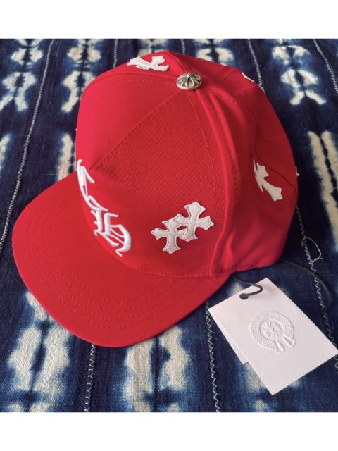 Chrome Hearts Chrome Hearts Red Cap with White Cross Patch